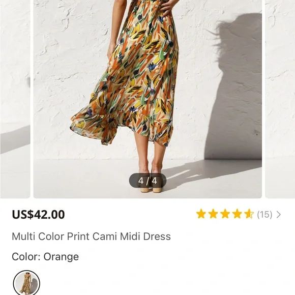 Multicolor Sleeveless Midi Dress - Picture 4 of 5